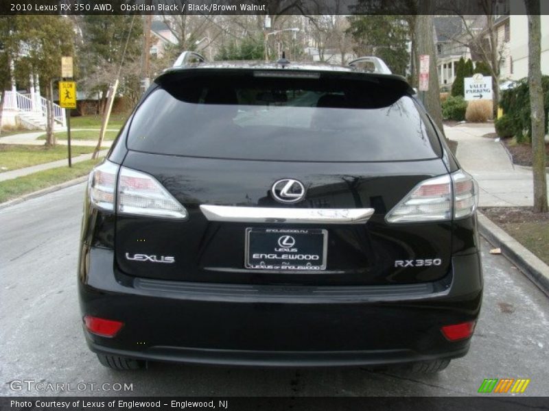 Obsidian Black / Black/Brown Walnut 2010 Lexus RX 350 AWD