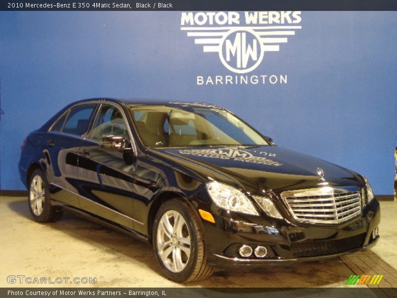 Black / Black 2010 Mercedes-Benz E 350 4Matic Sedan