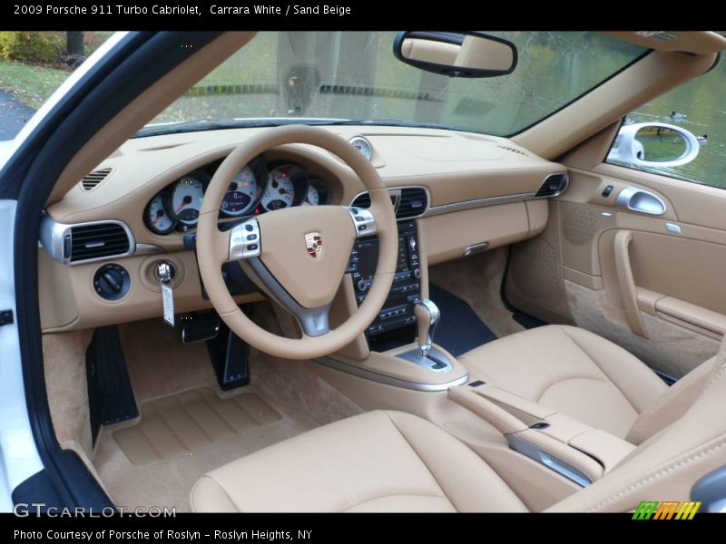 Carrara White / Sand Beige 2009 Porsche 911 Turbo Cabriolet
