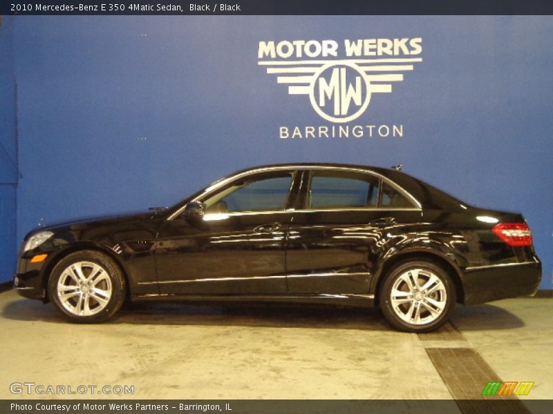 Black / Black 2010 Mercedes-Benz E 350 4Matic Sedan