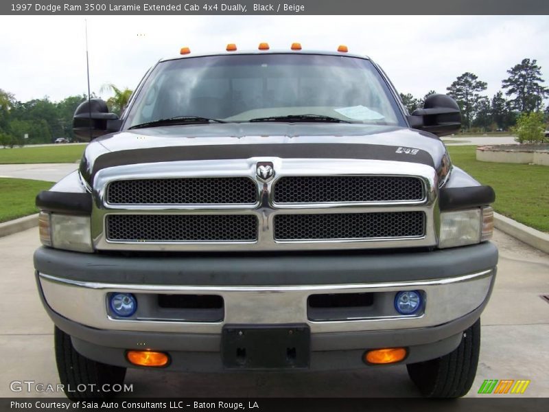 Black / Beige 1997 Dodge Ram 3500 Laramie Extended Cab 4x4 Dually