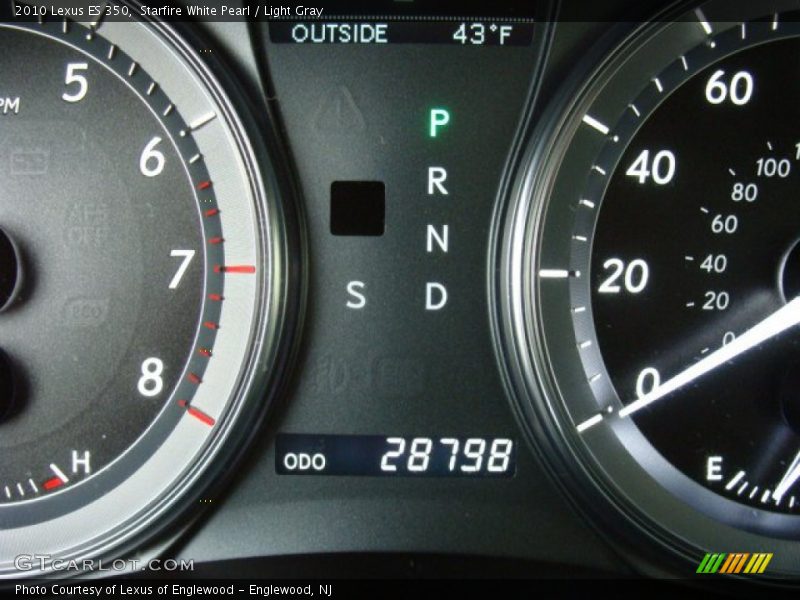 Starfire White Pearl / Light Gray 2010 Lexus ES 350