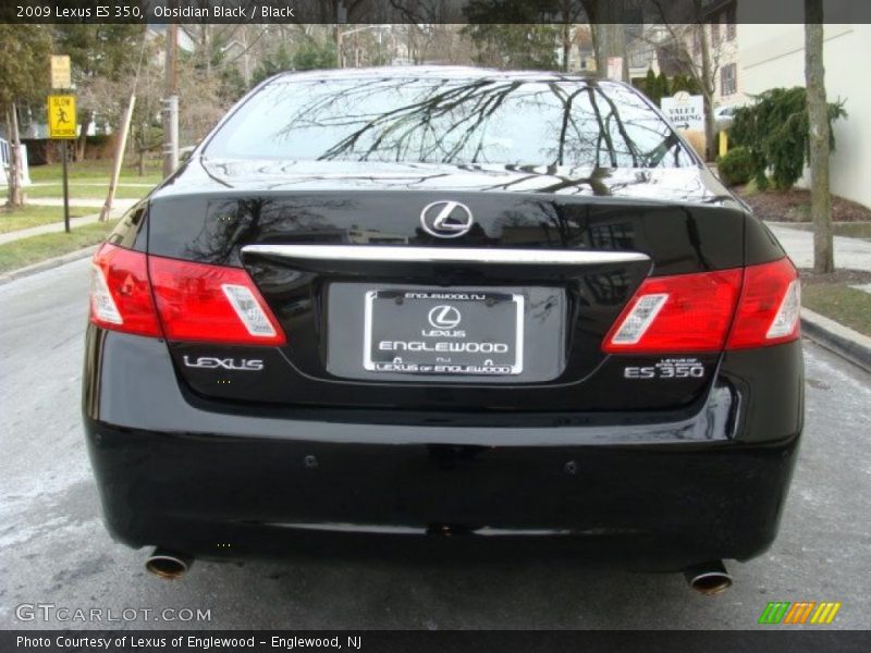 Obsidian Black / Black 2009 Lexus ES 350