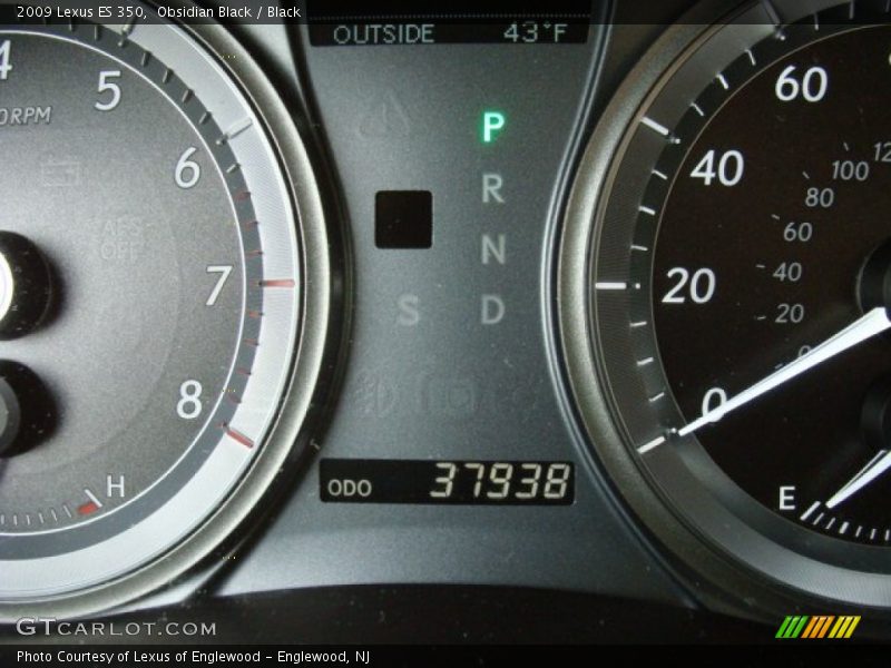 Obsidian Black / Black 2009 Lexus ES 350
