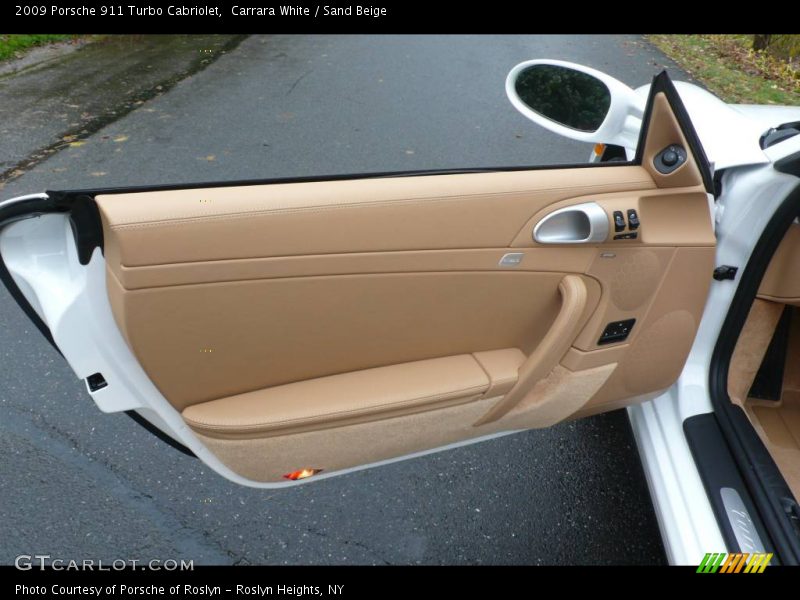 Carrara White / Sand Beige 2009 Porsche 911 Turbo Cabriolet