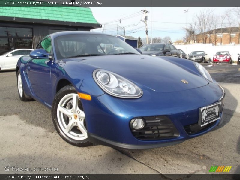 Aqua Blue Metallic / Stone Grey 2009 Porsche Cayman