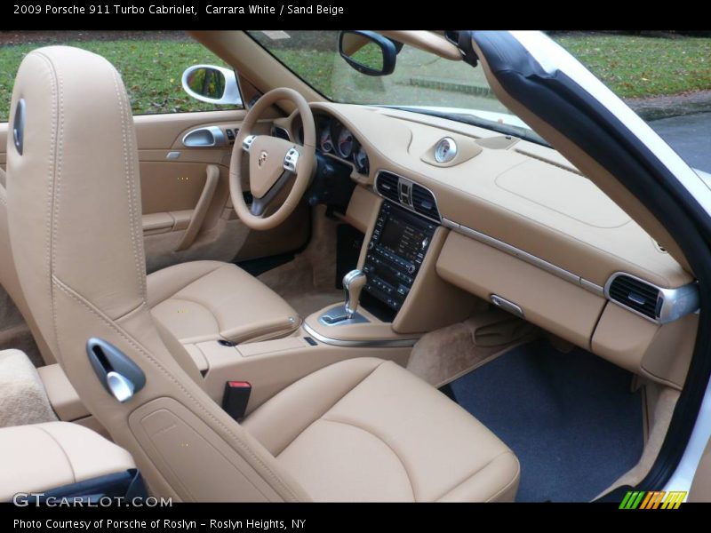 Carrara White / Sand Beige 2009 Porsche 911 Turbo Cabriolet
