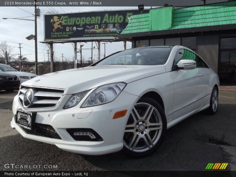 Arctic White / Black 2010 Mercedes-Benz E 550 Coupe