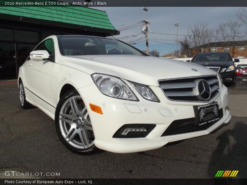 Arctic White / Black 2010 Mercedes-Benz E 550 Coupe