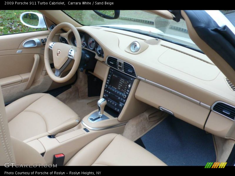 Carrara White / Sand Beige 2009 Porsche 911 Turbo Cabriolet