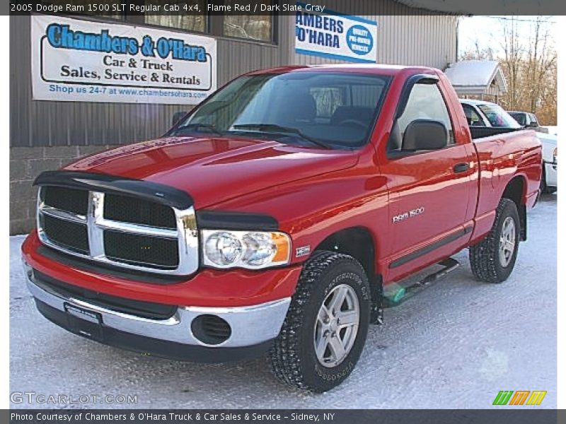 Flame Red / Dark Slate Gray 2005 Dodge Ram 1500 SLT Regular Cab 4x4