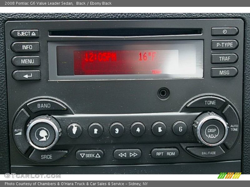 Audio System of 2008 G6 Value Leader Sedan