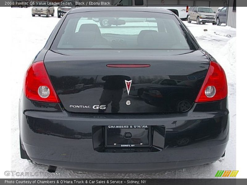 Black / Ebony Black 2008 Pontiac G6 Value Leader Sedan