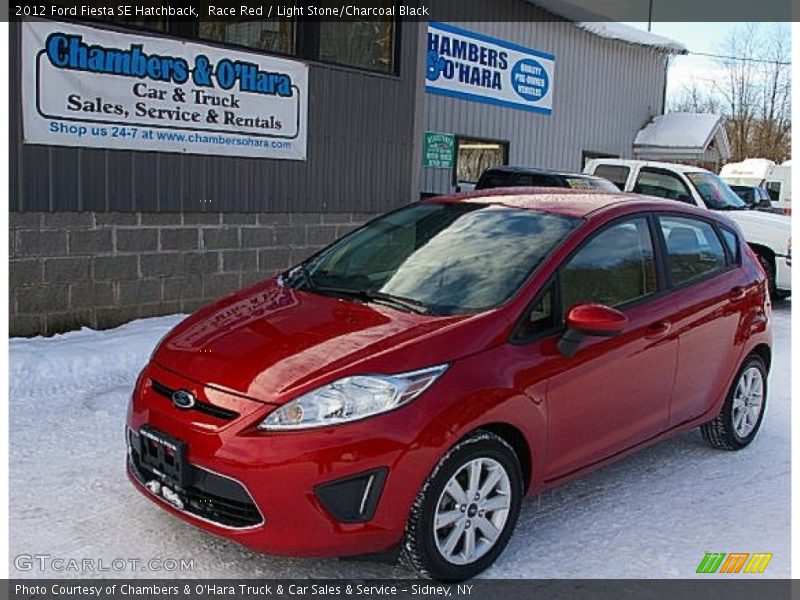 Race Red / Light Stone/Charcoal Black 2012 Ford Fiesta SE Hatchback