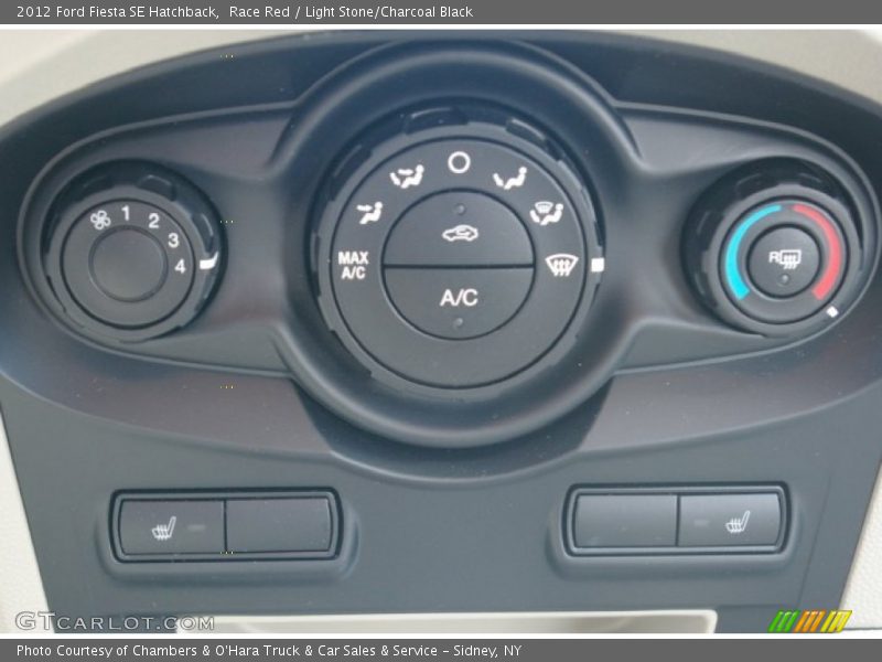 Race Red / Light Stone/Charcoal Black 2012 Ford Fiesta SE Hatchback