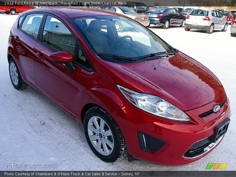 Race Red / Light Stone/Charcoal Black 2012 Ford Fiesta SE Hatchback