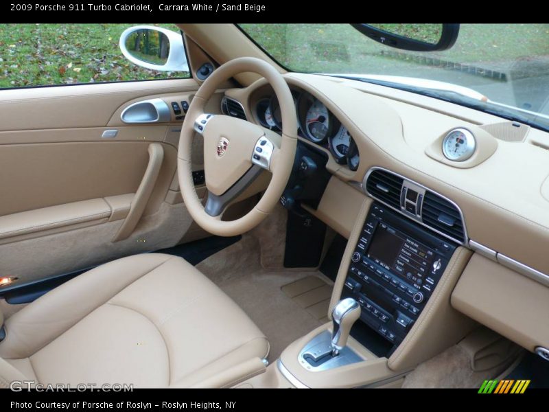 Carrara White / Sand Beige 2009 Porsche 911 Turbo Cabriolet
