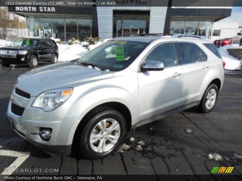 Silver Ice Metallic / Jet Black 2011 Chevrolet Equinox LTZ AWD