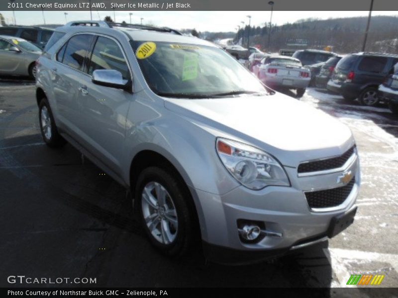 Silver Ice Metallic / Jet Black 2011 Chevrolet Equinox LTZ AWD
