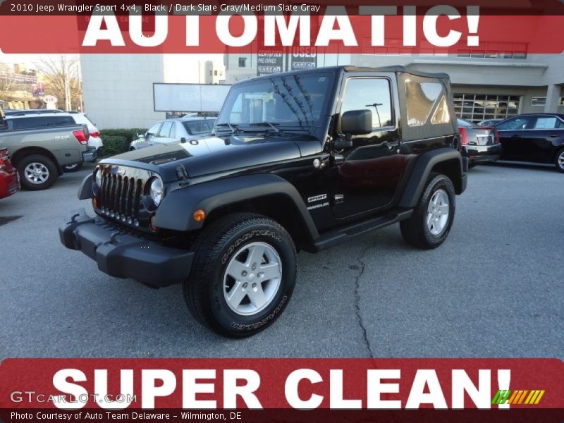 Black / Dark Slate Gray/Medium Slate Gray 2010 Jeep Wrangler Sport 4x4