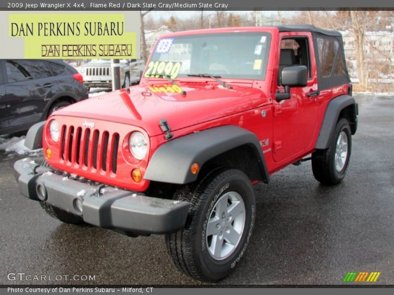 Flame Red / Dark Slate Gray/Medium Slate Gray 2009 Jeep Wrangler X 4x4