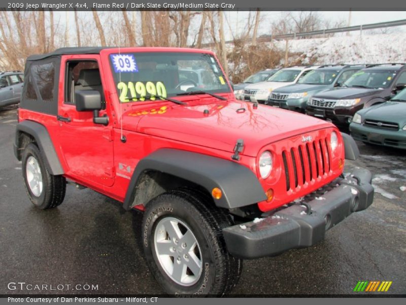 Flame Red / Dark Slate Gray/Medium Slate Gray 2009 Jeep Wrangler X 4x4
