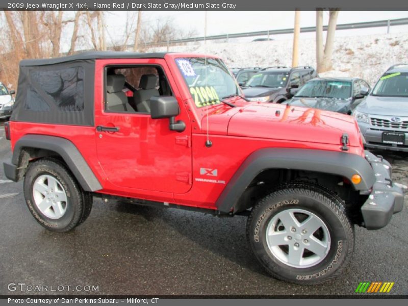 Flame Red / Dark Slate Gray/Medium Slate Gray 2009 Jeep Wrangler X 4x4