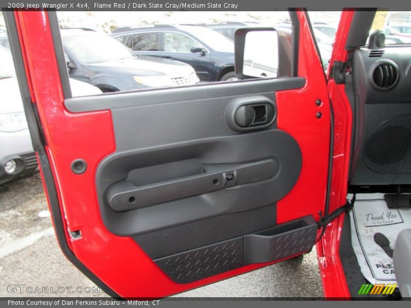 Flame Red / Dark Slate Gray/Medium Slate Gray 2009 Jeep Wrangler X 4x4