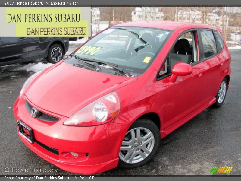 Milano Red / Black 2007 Honda Fit Sport