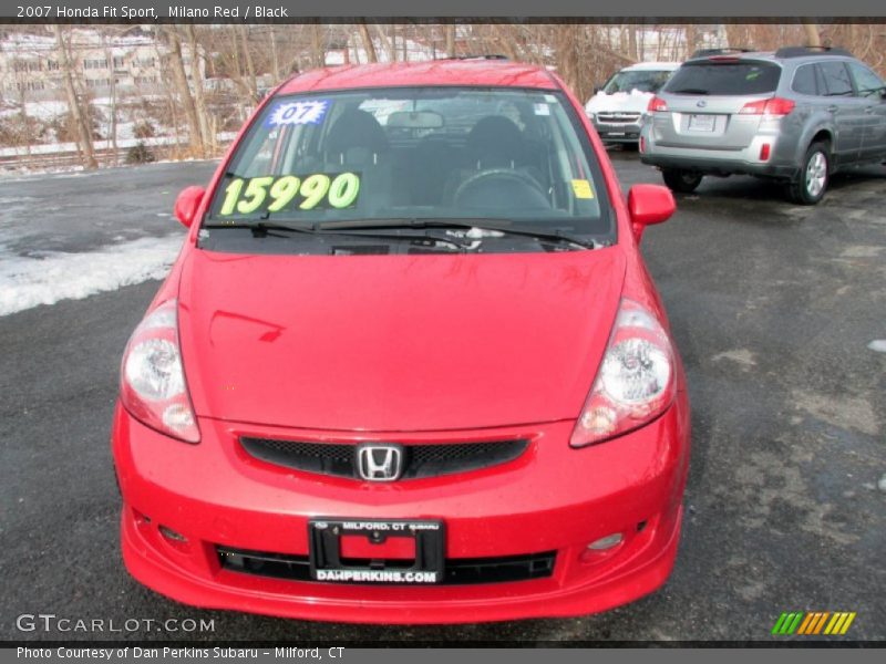 Milano Red / Black 2007 Honda Fit Sport