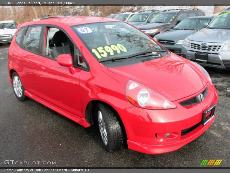 Milano Red / Black 2007 Honda Fit Sport