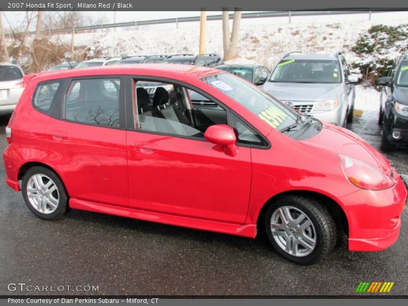 Milano Red / Black 2007 Honda Fit Sport