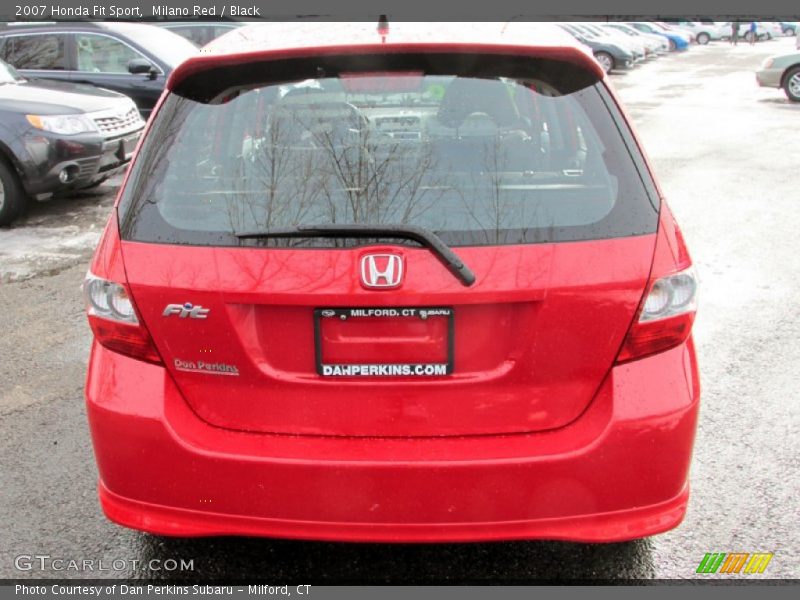 Milano Red / Black 2007 Honda Fit Sport