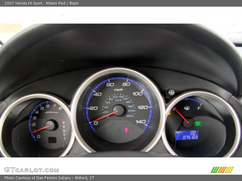 Milano Red / Black 2007 Honda Fit Sport