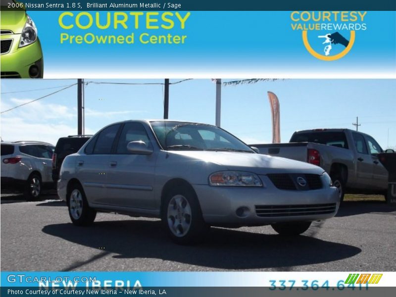 Brilliant Aluminum Metallic / Sage 2006 Nissan Sentra 1.8 S