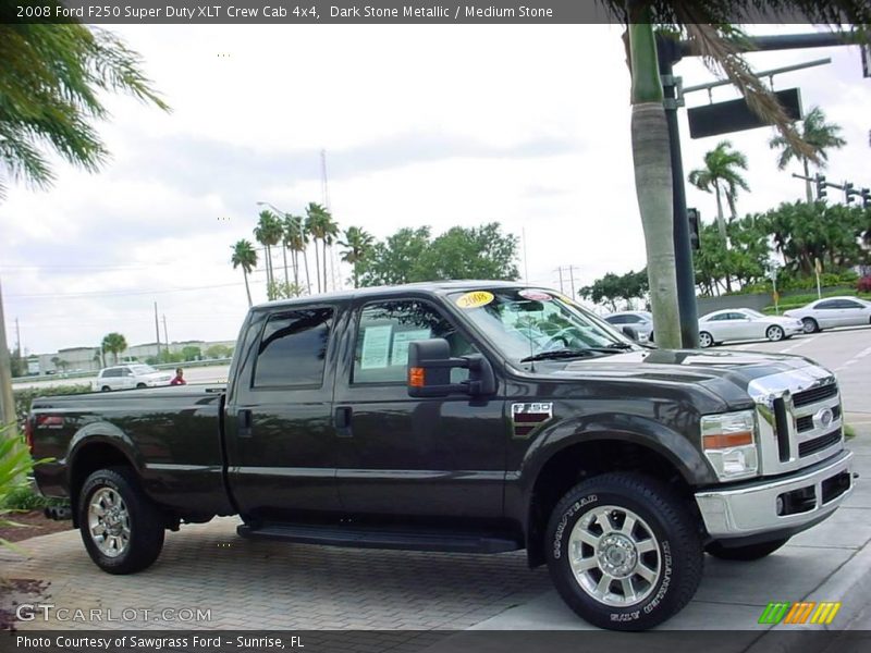 Dark Stone Metallic / Medium Stone 2008 Ford F250 Super Duty XLT Crew Cab 4x4