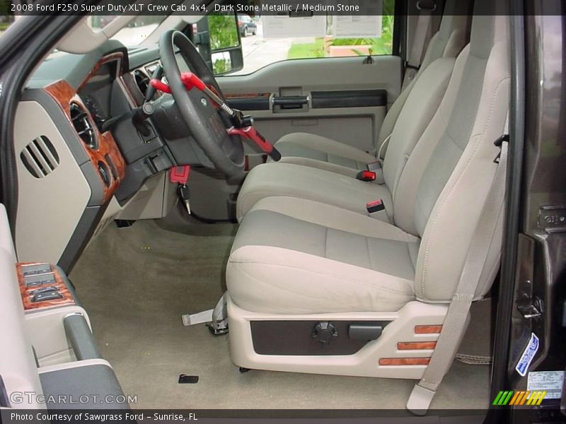 Dark Stone Metallic / Medium Stone 2008 Ford F250 Super Duty XLT Crew Cab 4x4