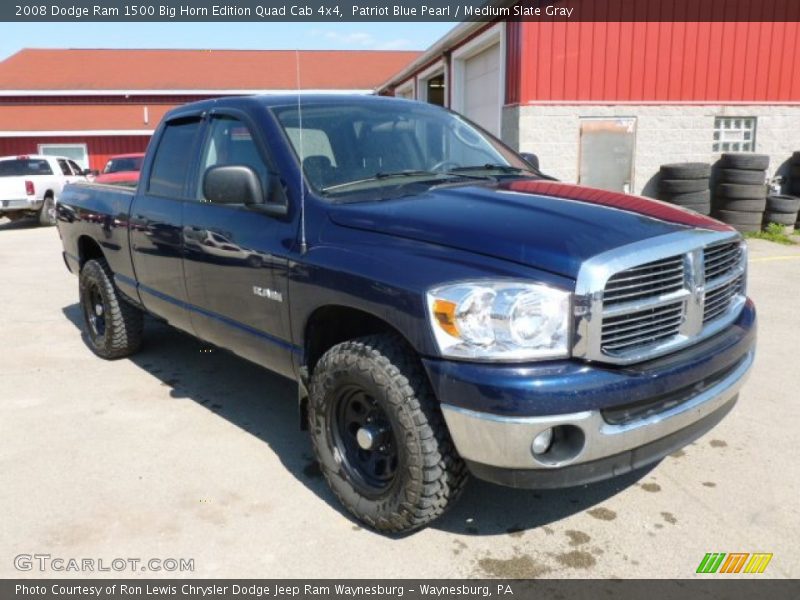 Patriot Blue Pearl / Medium Slate Gray 2008 Dodge Ram 1500 Big Horn Edition Quad Cab 4x4