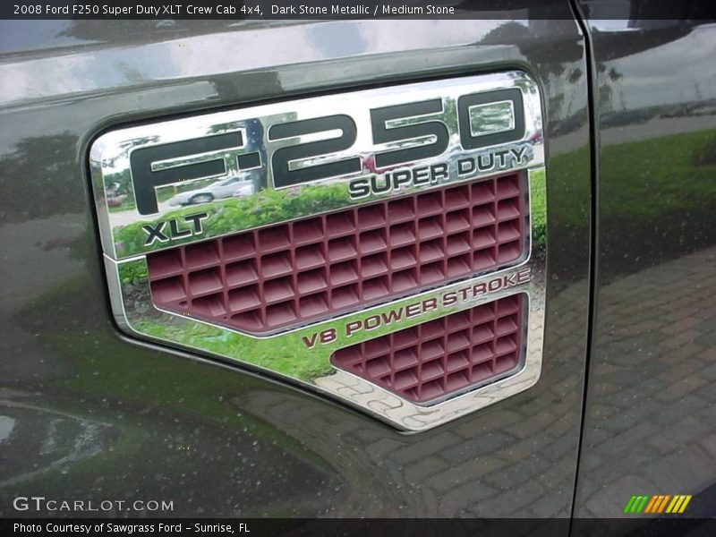 Dark Stone Metallic / Medium Stone 2008 Ford F250 Super Duty XLT Crew Cab 4x4