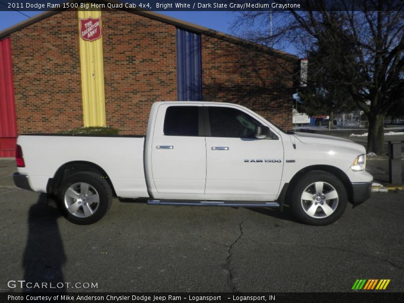 Bright White / Dark Slate Gray/Medium Graystone 2011 Dodge Ram 1500 Big Horn Quad Cab 4x4