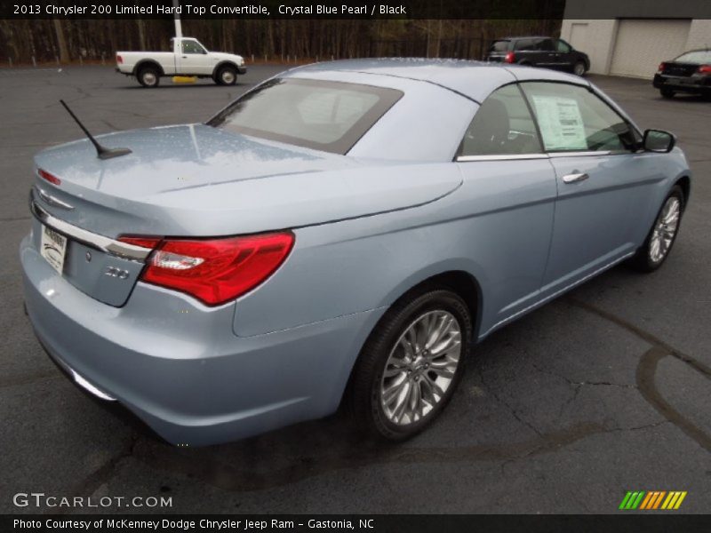 Crystal Blue Pearl / Black 2013 Chrysler 200 Limited Hard Top Convertible