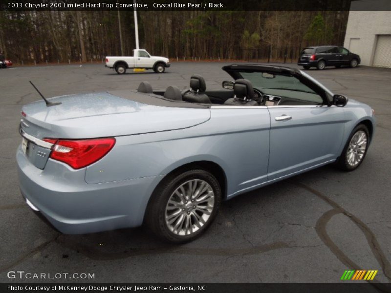 Crystal Blue Pearl / Black 2013 Chrysler 200 Limited Hard Top Convertible