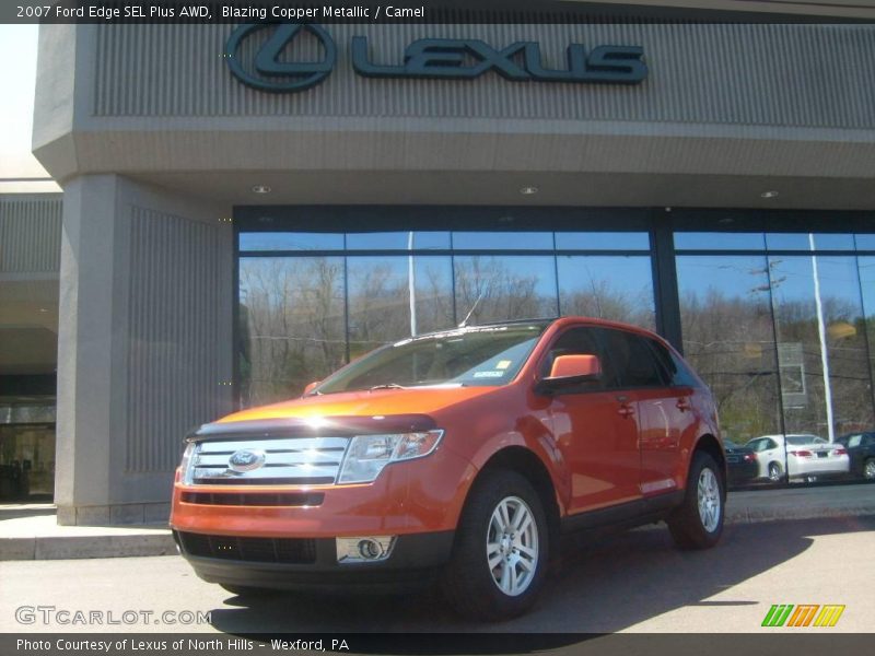 Blazing Copper Metallic / Camel 2007 Ford Edge SEL Plus AWD