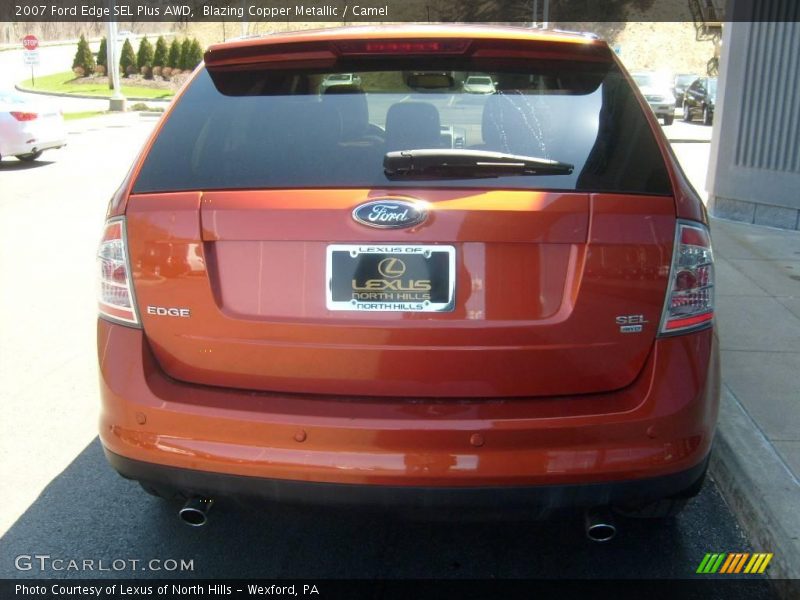 Blazing Copper Metallic / Camel 2007 Ford Edge SEL Plus AWD