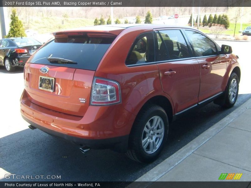 Blazing Copper Metallic / Camel 2007 Ford Edge SEL Plus AWD