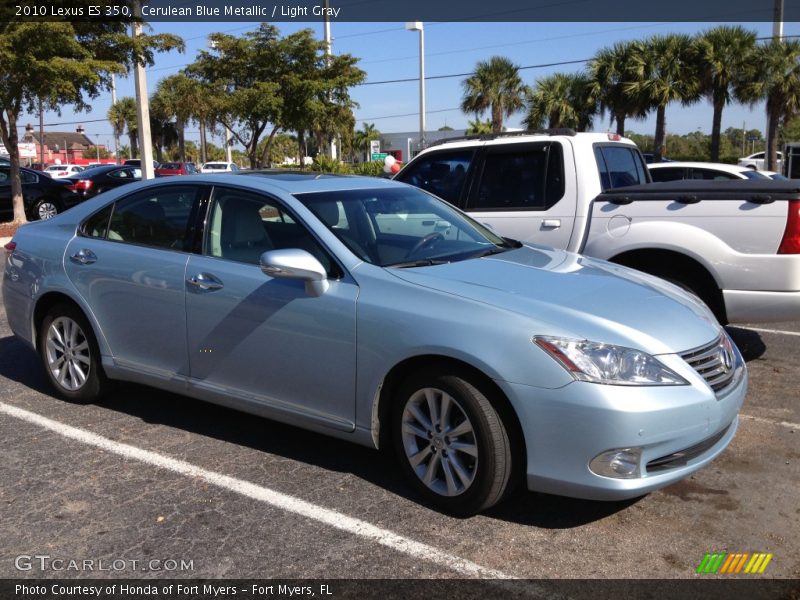 Cerulean Blue Metallic / Light Gray 2010 Lexus ES 350