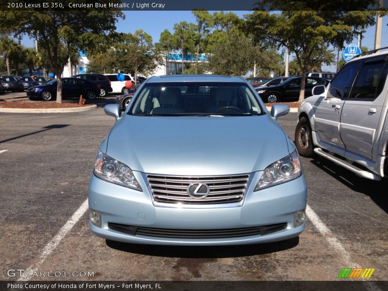 Cerulean Blue Metallic / Light Gray 2010 Lexus ES 350