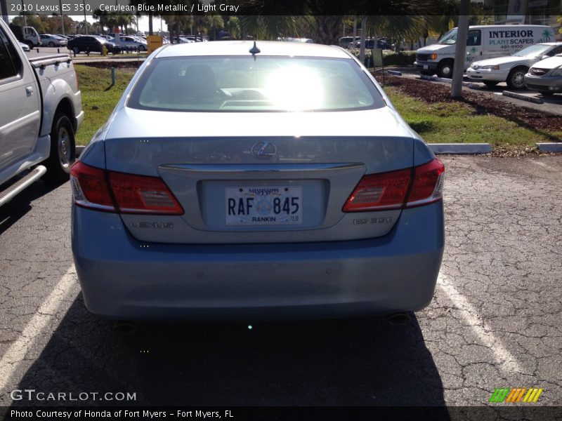 Cerulean Blue Metallic / Light Gray 2010 Lexus ES 350