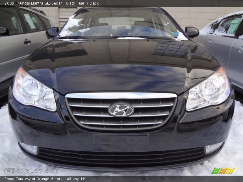 Black Pearl / Black 2009 Hyundai Elantra GLS Sedan