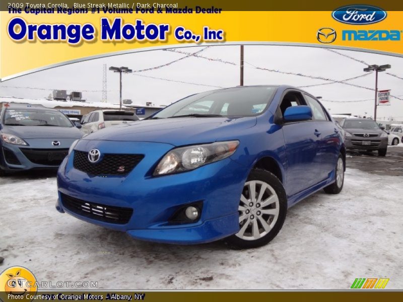 Blue Streak Metallic / Dark Charcoal 2009 Toyota Corolla